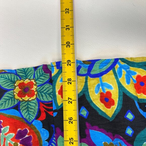 NWOT Ali Miles Paisley Floral Multicolor 3/4 Sleeve Tunic Top Blouse Shirt 1X - Picture 13 of 14